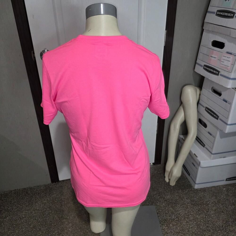 If we get in trouble its my bestie fault becuse I listen to her pink t-shirt